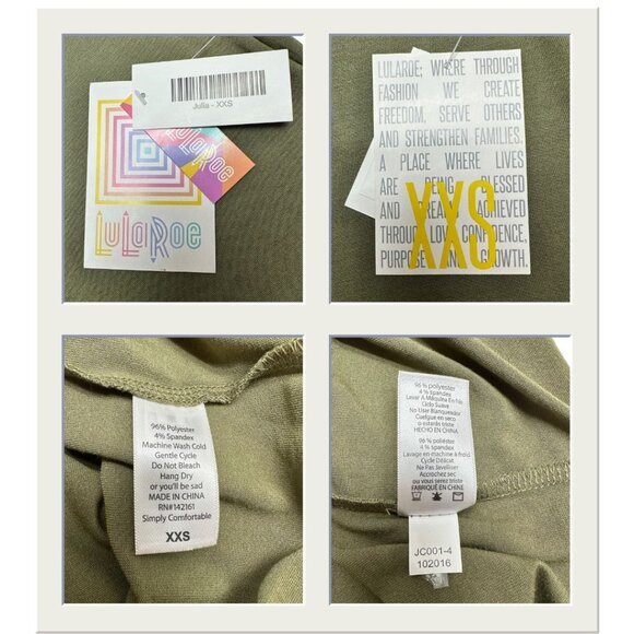 LuLaRoe Retired Julia Bundle of 5 XXS Dresses all NWT Multicolors - Picture 9 of 13